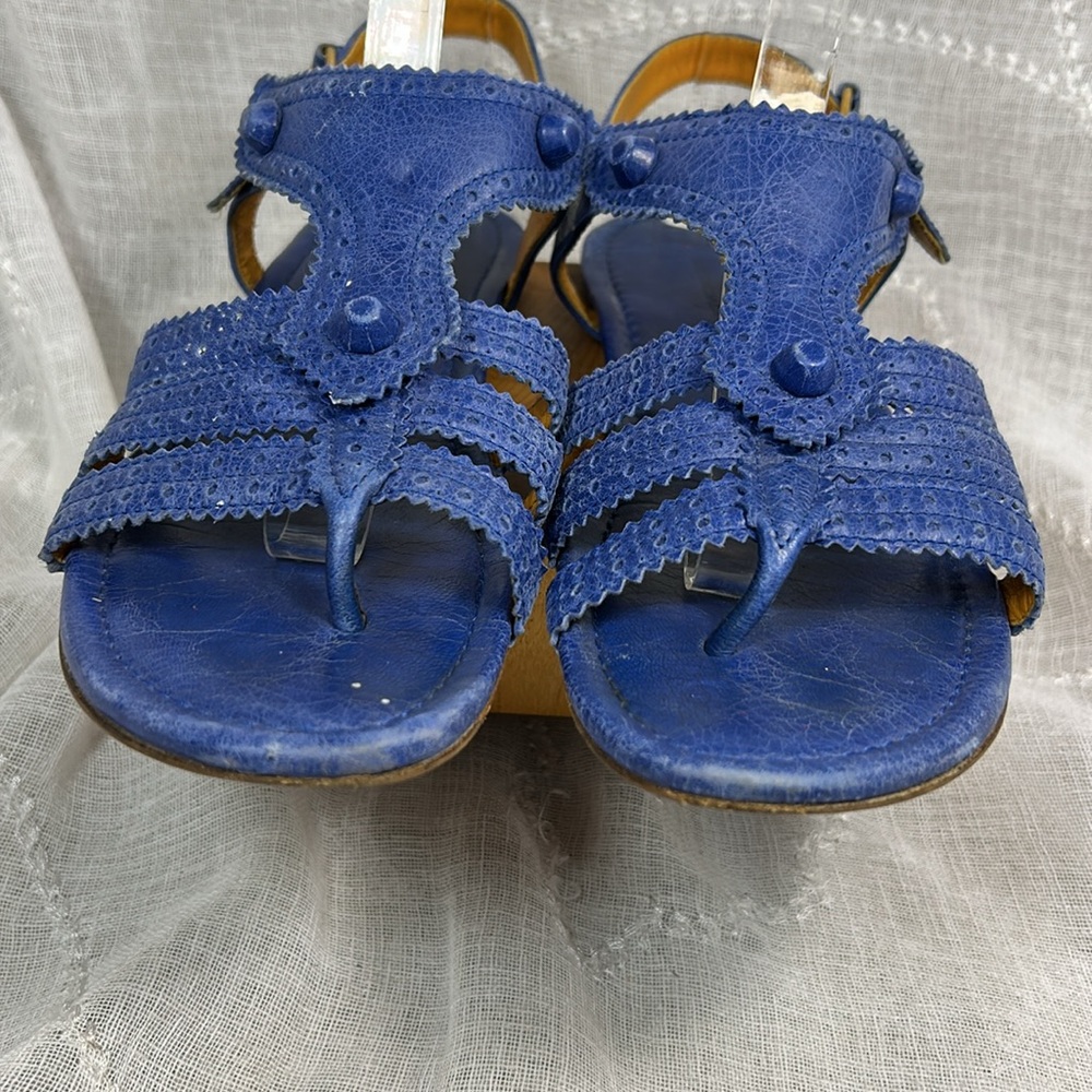 Balenciaga leather gladiator studded sandals stampes sz 39.5 - Picture 4 of 15